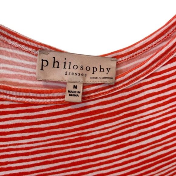 Philosophy Casual Sleeveless Lightweight Stretchy Striped Tank Dress Size Medium - Picture 10 of 10
